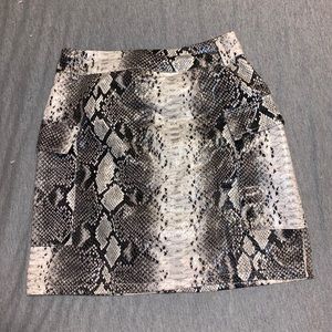 Faux leaver snakeskin skirt